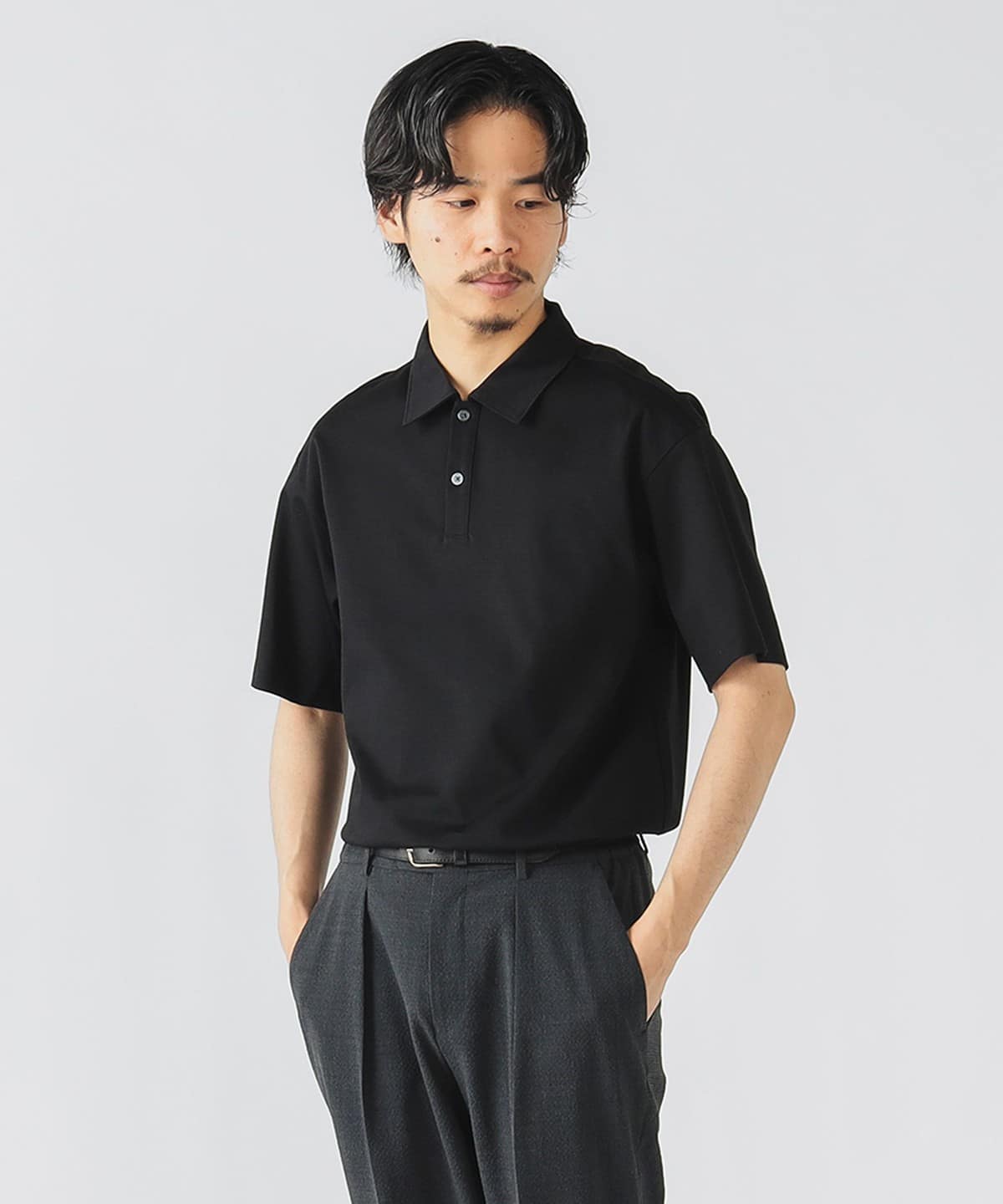 ラグジュアリーポンチ ポロシャツ(S XL) シャツ・ブラウス MEN BLACK L ラグジュアリーポンチ ポロシャツ(S XL) シャツ・ブラウス MEN BLACK L