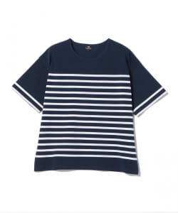 ▲BEAMS HEART / バスクライク クルーネック Tシャツ