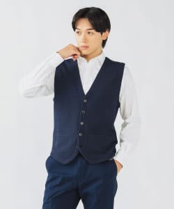 【+15%ポイントUP】リップルニット ジレ 25FW（S～XL）