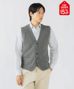 【+15%ポイントUP】リップルニット ジレ 25FW（S～XL）