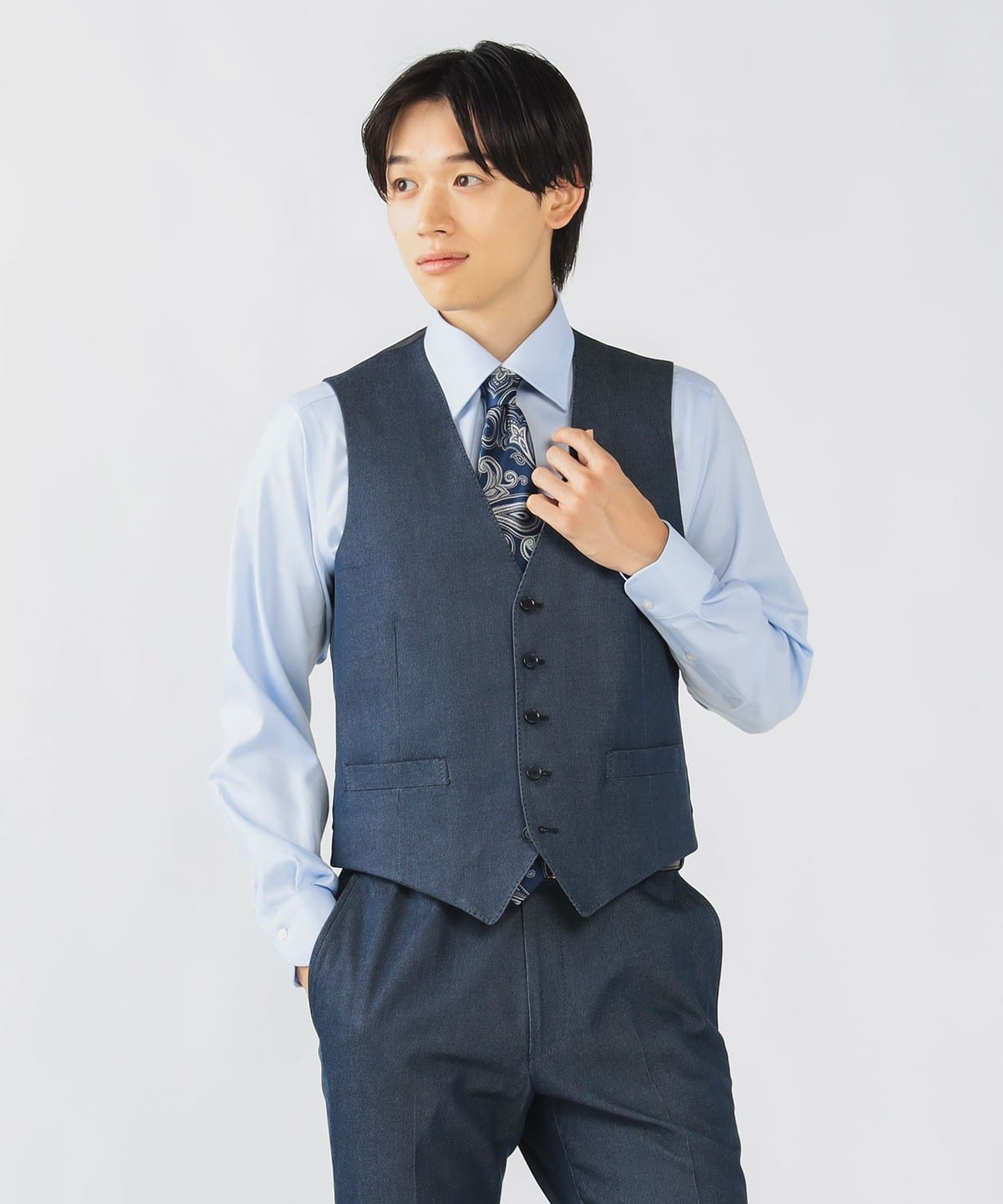 【+15%ポイントUP】ストレッチデニム ドレスジレ 25FW(S XL・セットアップ対応) トップス MEN INDIGO M 【+15%ポイントUP】ストレッチデニム ドレスジレ 25FW(S XL・セットアップ対応) トップス MEN INDIGO M