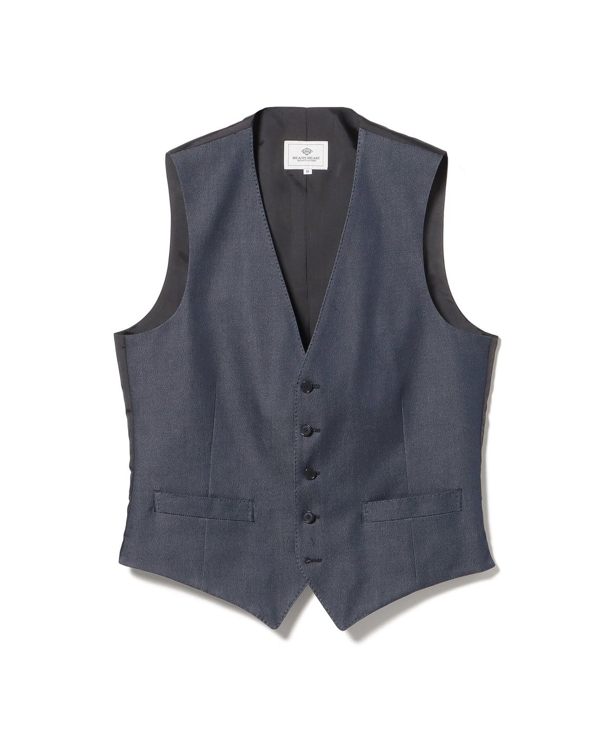 BEAMS HEART 　ストレッチデニムベスト BEAMS HEART（ビームス ハート）ストレッチデニム ドレスジレ