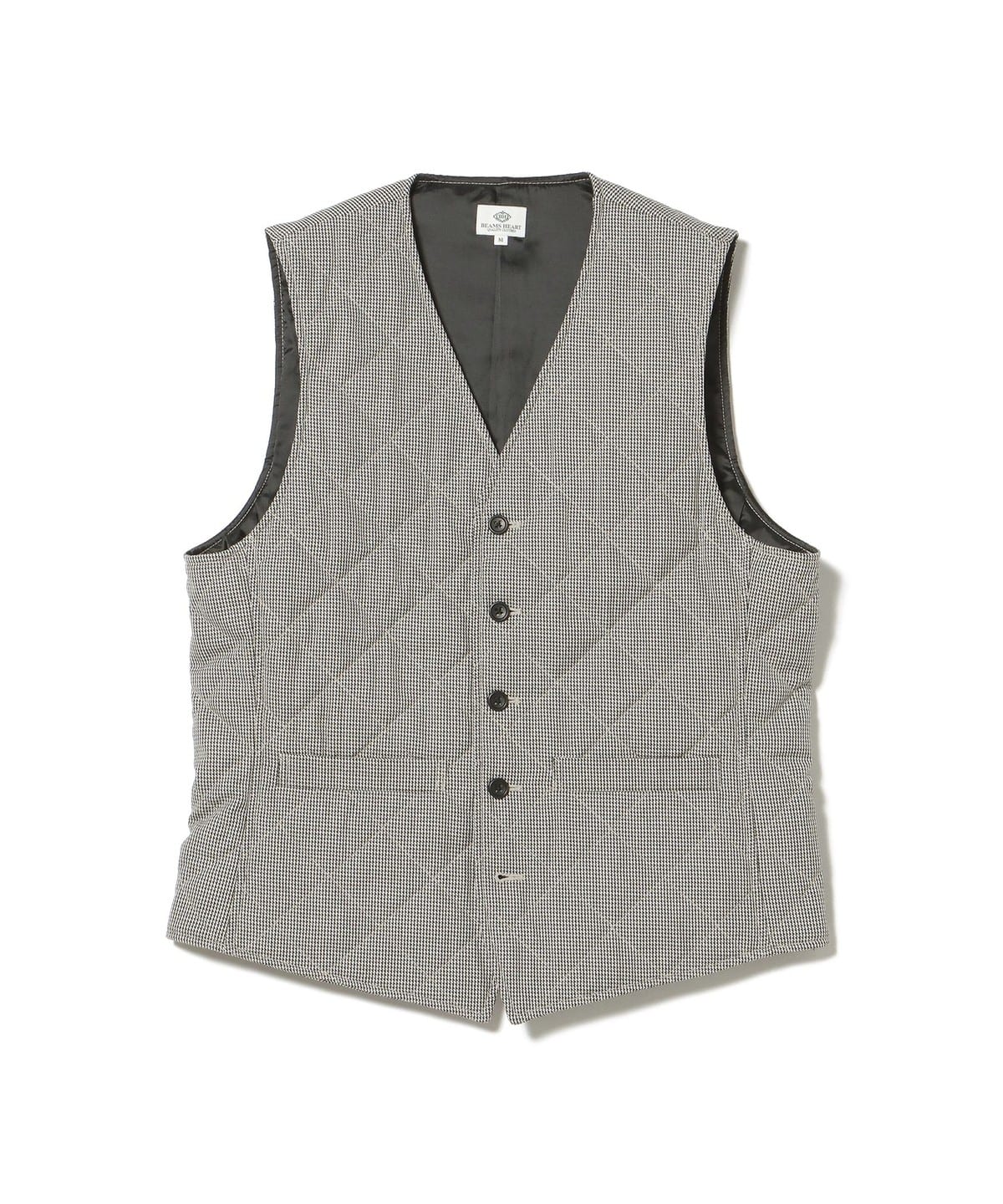 キルティング ジレ トップス MEN HOUNDS TOOTH XL キルティング ジレ トップス MEN HOUNDS TOOTH XL