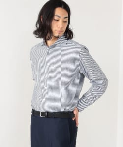 BEAMS HEART / コットンリネン シアサッカー カッタウェイカラー シャツ 23SS