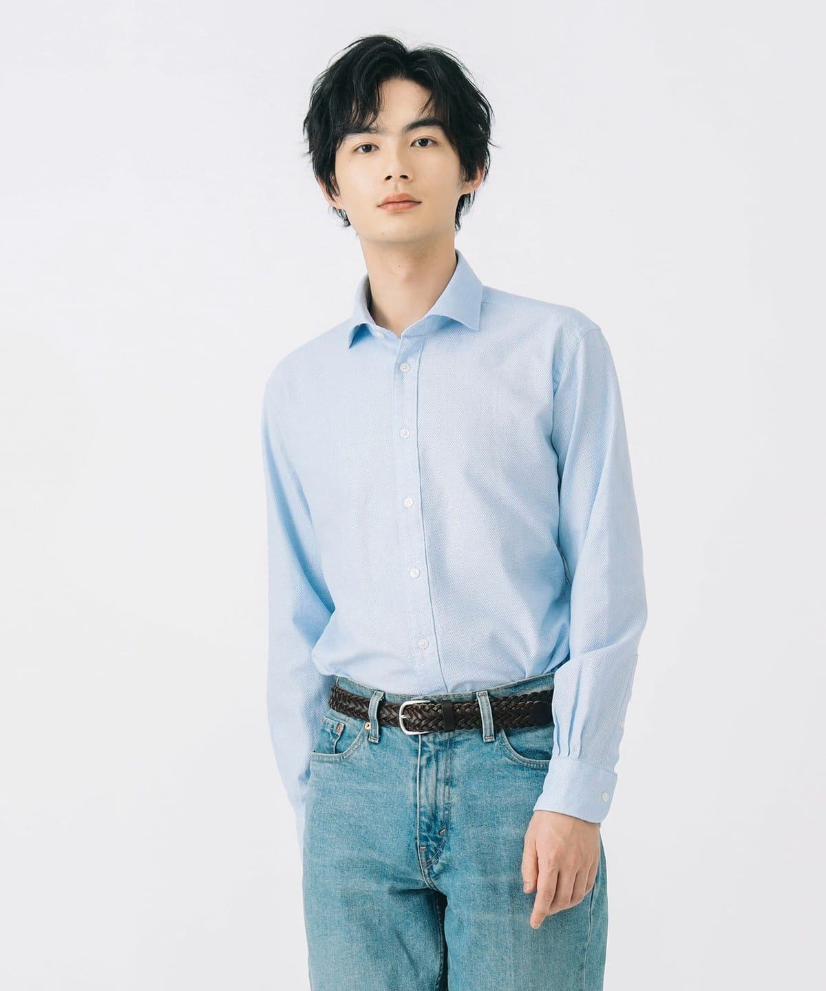 コットンカラミ カッタウェイカラー シャツ 25SS(S XL) シャツ・ブラウス MEN SAX XL コットンカラミ カッタウェイカラー シャツ 25SS(S XL) シャツ・ブラウス MEN SAX XL
