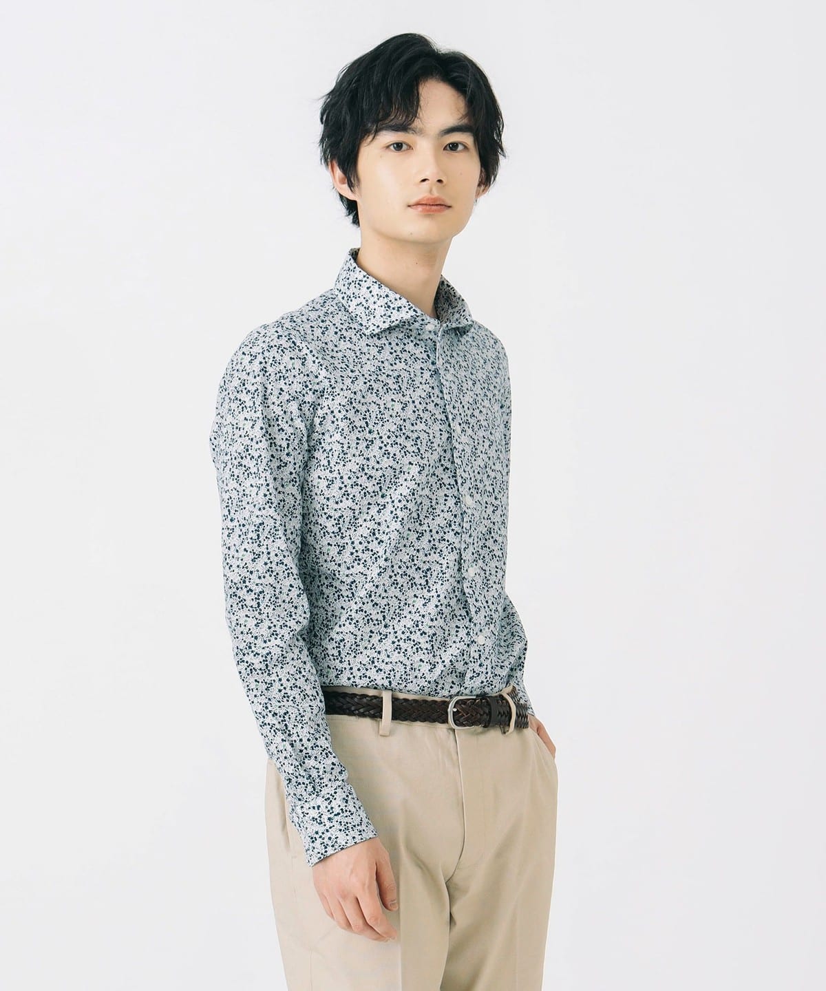 【4/24新規値下げ】シアサッカー 総柄プリント カッタウェイカラーシャツ(S XL) シャツ・ブラウス MEN WHITE L 【4/24新規値下げ】シアサッカー 総柄プリント カッタウェイカラーシャツ(S XL) シャツ・ブラウス MEN WHITE L