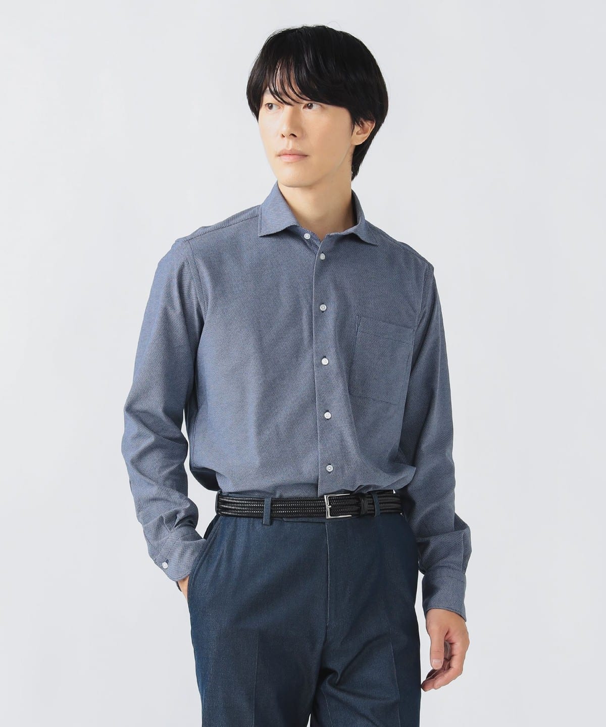 アルビニ カラミ カッタウェイカラー シャツ シャツ・ブラウス MEN NAVY M アルビニ カラミ カッタウェイカラー シャツ シャツ・ブラウス MEN NAVY M