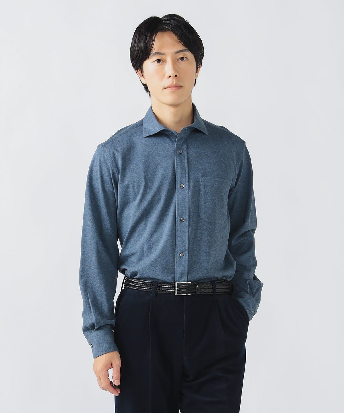 ニットカノコ シャツ シャツ・ブラウス MEN INDIGO L ニットカノコ シャツ シャツ・ブラウス MEN INDIGO L