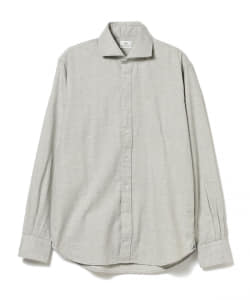 ▲BEAMS HEART / ヘリンボーン柄 カッタウェイカラーシャツ