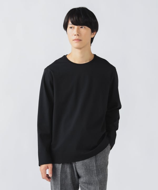 美品■ビームスBEAMS HEART 上質ウールブレンド 素敵ロング丈カラーレスVネックコート BEAMS HEART（ビームス ハート）メランジ タートルネック ニット