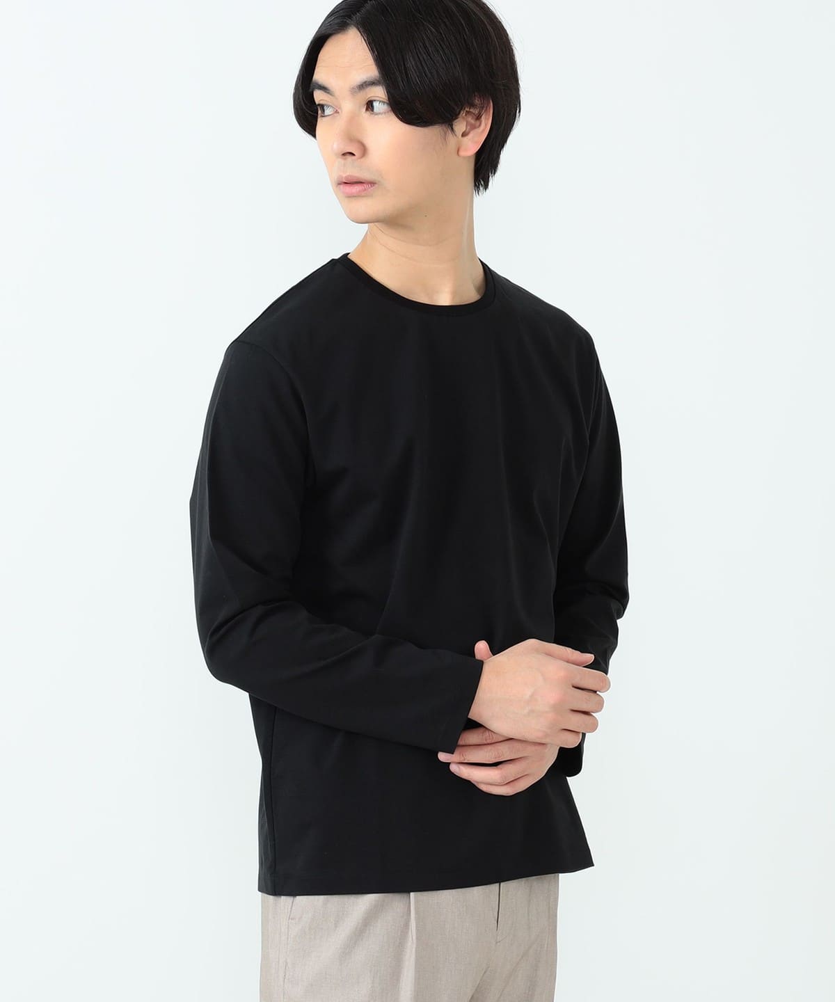 ラグジュアリーポンチ クルーネック カットソー(S XL) Tシャツ・カットソー MEN BLACK M ラグジュアリーポンチ クルーネック カットソー(S XL) Tシャツ・カットソー MEN BLACK M