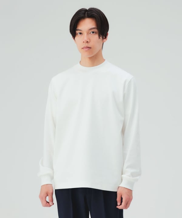 【10%OFFクーポン対象】モックネック カットソー 心地よい休日に寄り添う、上品なモックネック[H:178cm Size:L]