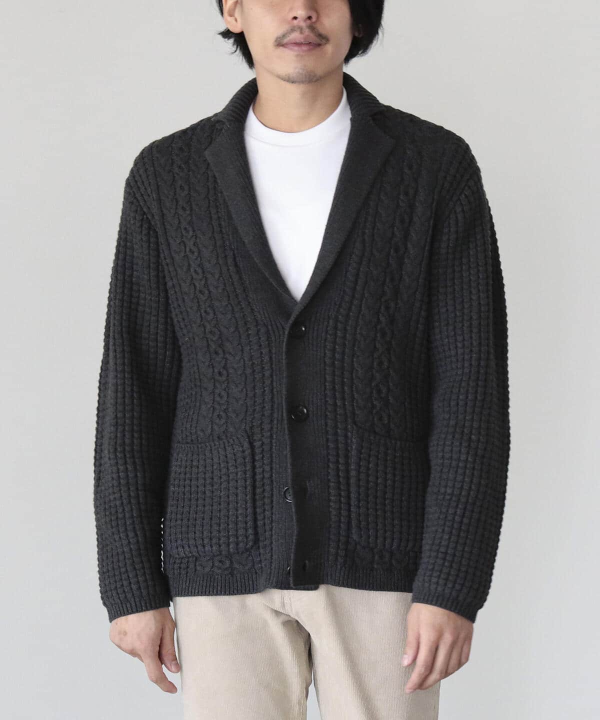 新品】BEAMS ケーブルニット セットアップ ジャケット - セットアップ