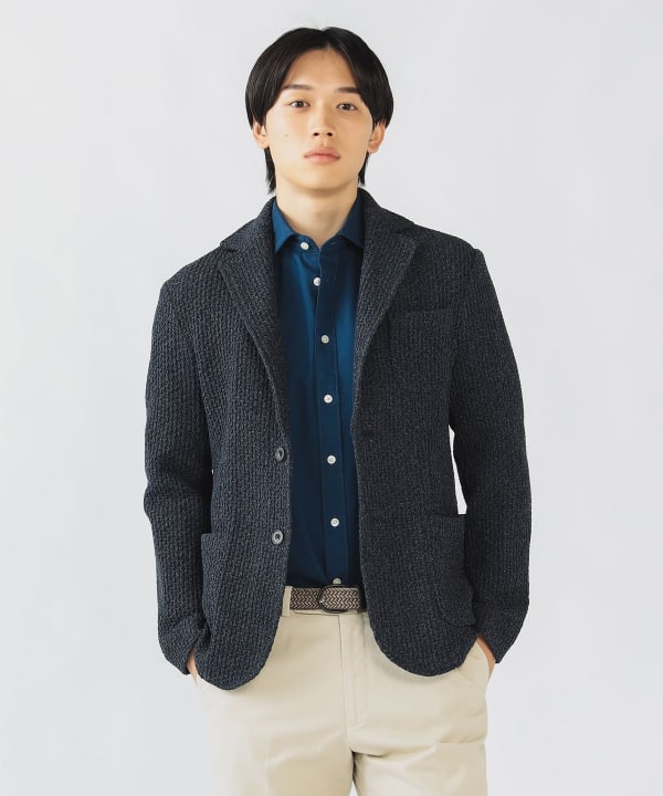 Beams ジャケット　ニット　free size BEAMS HEART（ビームス ハート）ハーフジップ 片畦 ニット