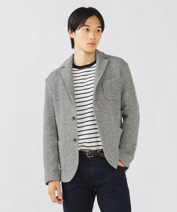 BEAMS GOLF 総柄ニット/マスターバニー シャギージャケット 2点セット BEAMS PLUS（ビームス プラス）【タイムセール】9ゲージ ダブル