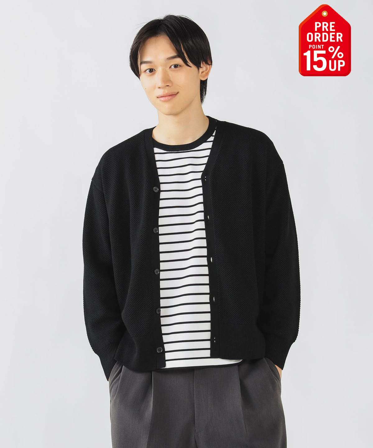 【+15%ポイントUP】ニットカーディガン(S XL) トップス MEN BLACK XL 【+15%ポイントUP】ニットカーディガン(S XL) トップス MEN BLACK XL