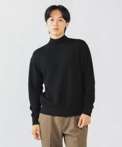 【+15%ポイントUP】アゼ編み ハイネック ニット プルオーバー（S～L）