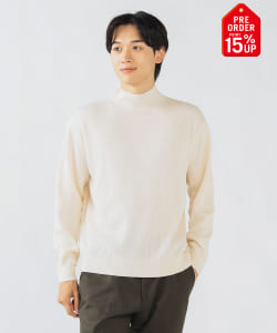 【+15%ポイントUP】アゼ編み ハイネック ニット プルオーバー（S～L）