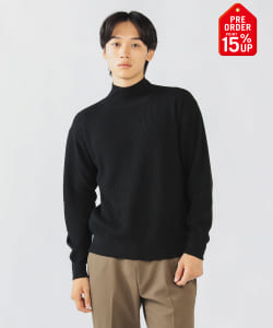 【+15%ポイントUP】アゼ編み ハイネック ニット プルオーバー（S～L）