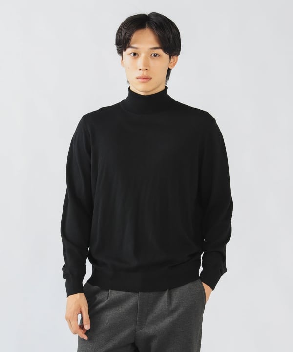 BEAMS HEART（ビームス ハート）14ゲージ シルク混 タートルネック