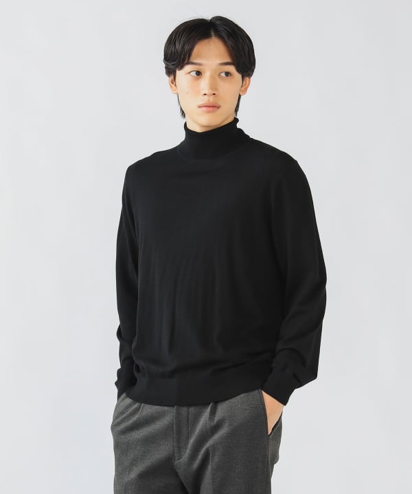 BEAMS HEART（ビームス ハート）14ゲージ シルク混 タートルネック