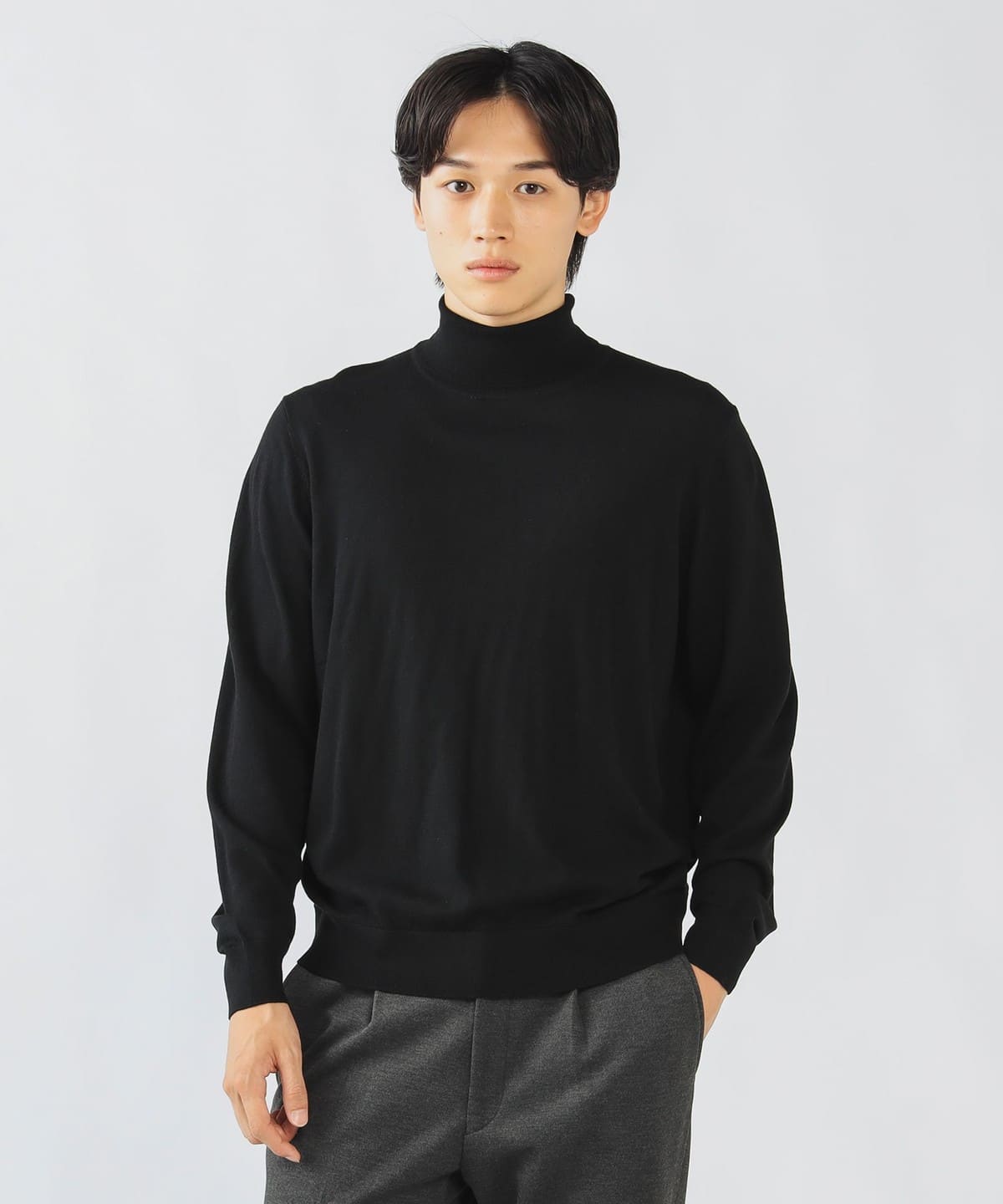 BEAMS HEART（ビームス ハート）14ゲージ シルク混 タートルネック