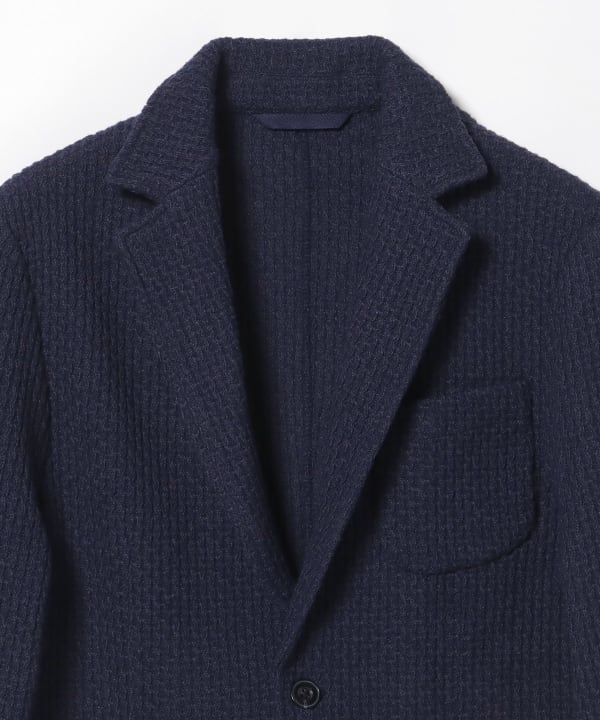 ウールブレンドニット 2ボタン ジャケット 25AW