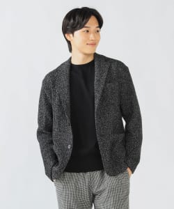 【+15%ポイントUP】ウールブレンドニット 2ボタン ジャケット 25FW（S～XL)