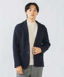 【+15%ポイントUP】ウールブレンドニット 2ボタン ジャケット 25FW（S～XL)