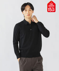 【+15%ポイントUP】ロングスリーブ ニットポロ（S～XL）