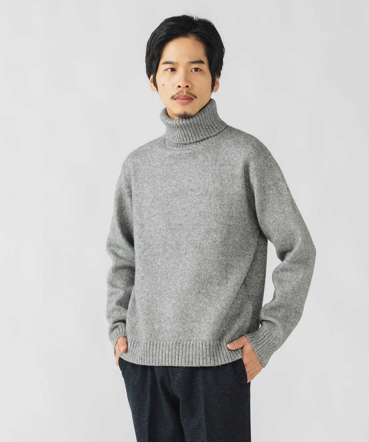 BEAMS HEART（ビームス ハート）メランジ タートルネック ニット