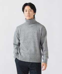 メランジ タートルネック ニット