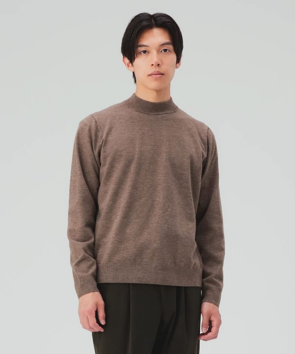 モックネック ニット 26FW 柔らかな肌触りでストレスフリーな着心地を実現[H:178cm Size:L]