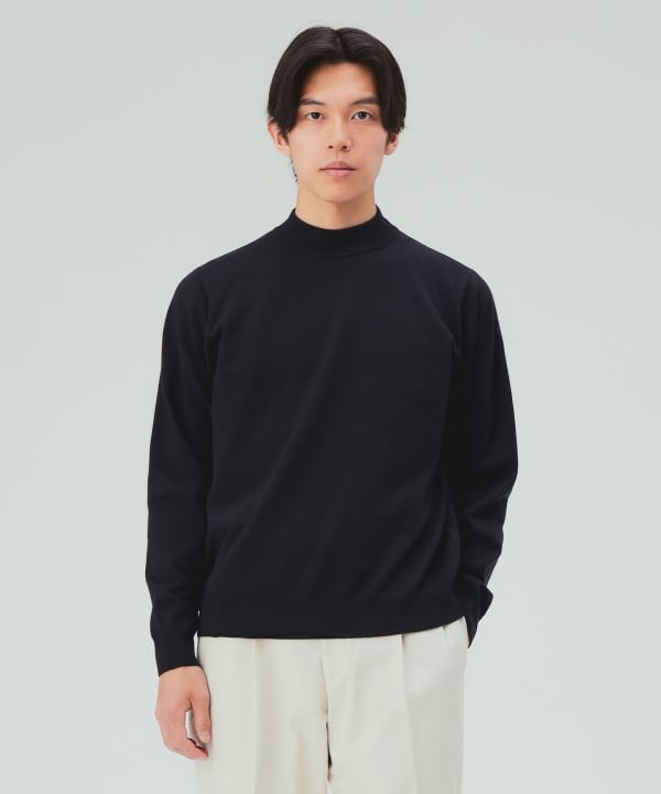 モックネック ニット 26FW ご自宅で洗えるイージーケアも嬉しいポイント[H:178cm Size:L]