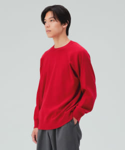 リラックス スウェットライク ニット