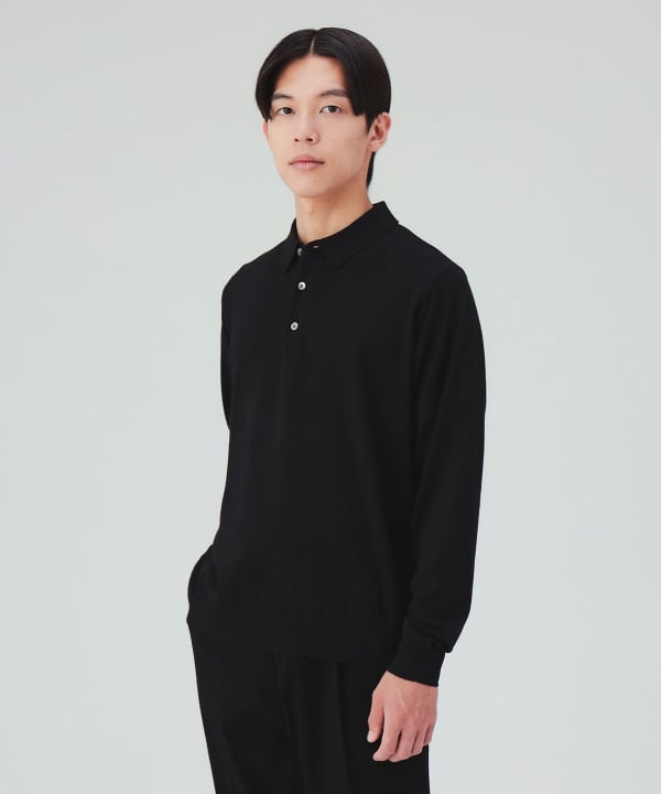 ロングスリーブ ニットポロ [H:178cm C:87 W:72 H:86 Size:L]