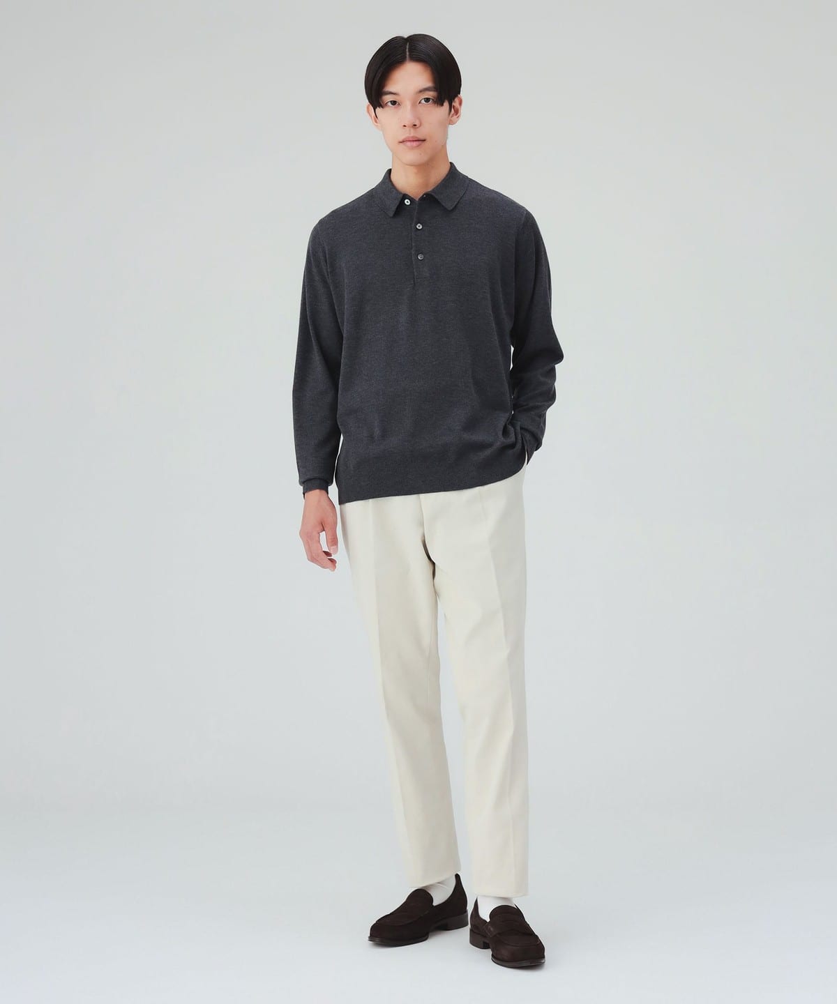 長袖針織POLO衫
