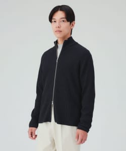 アゼ編み ダブルジップ ドライバーズニット
