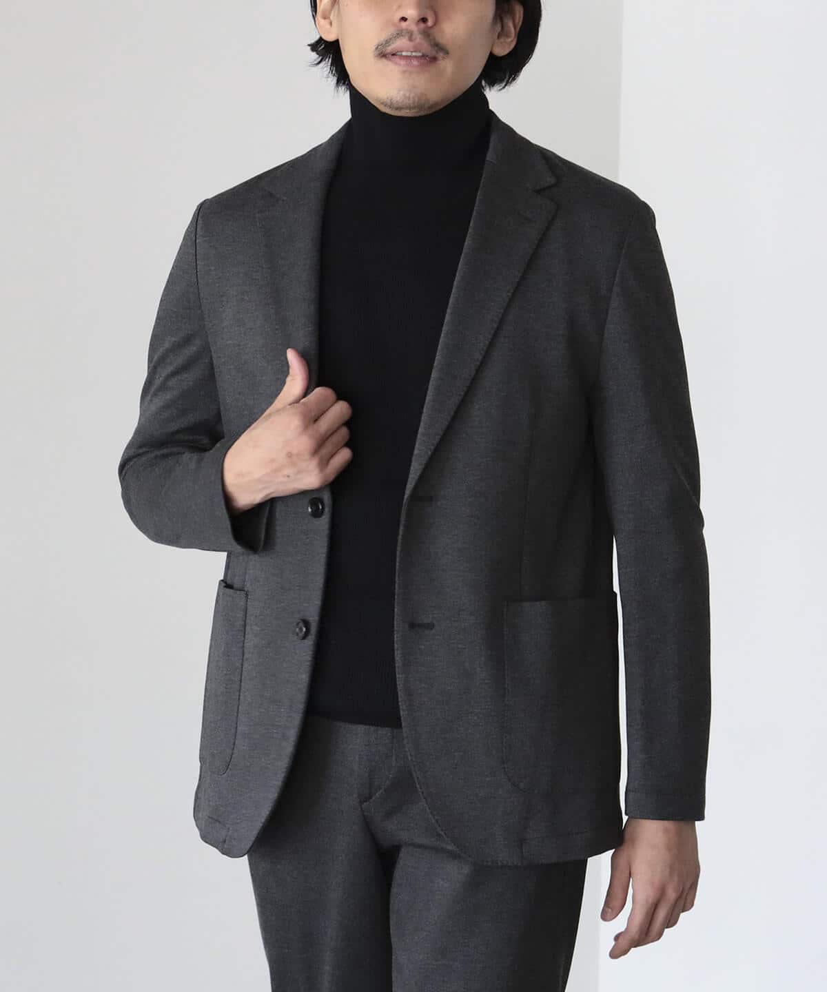 [Outlet] BEAMS HEART / Fleece-lined jersey 2-button jacket