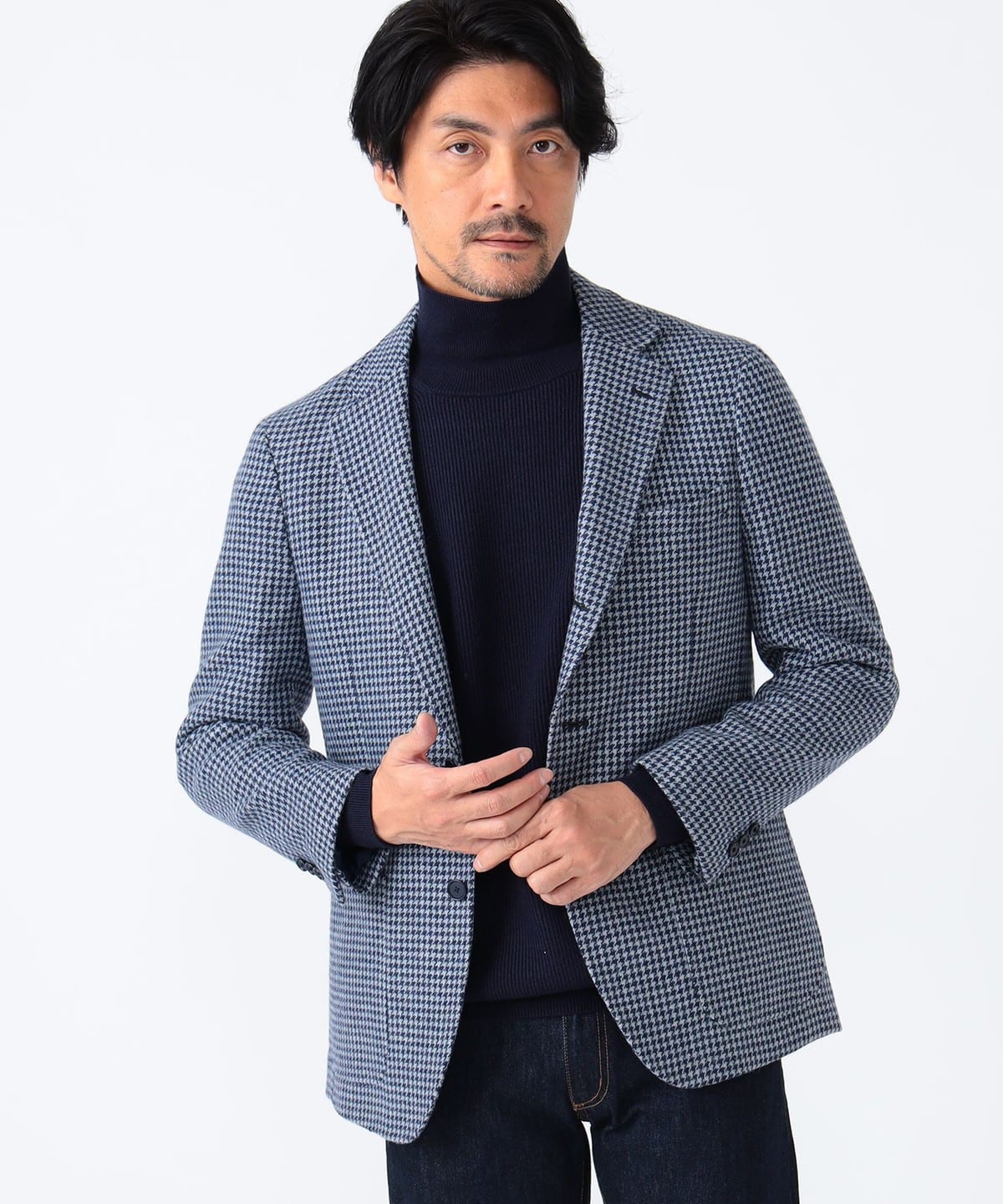 [Outlet] BEAMS HEART / Tweed Houndstooth 3-Button Jacket