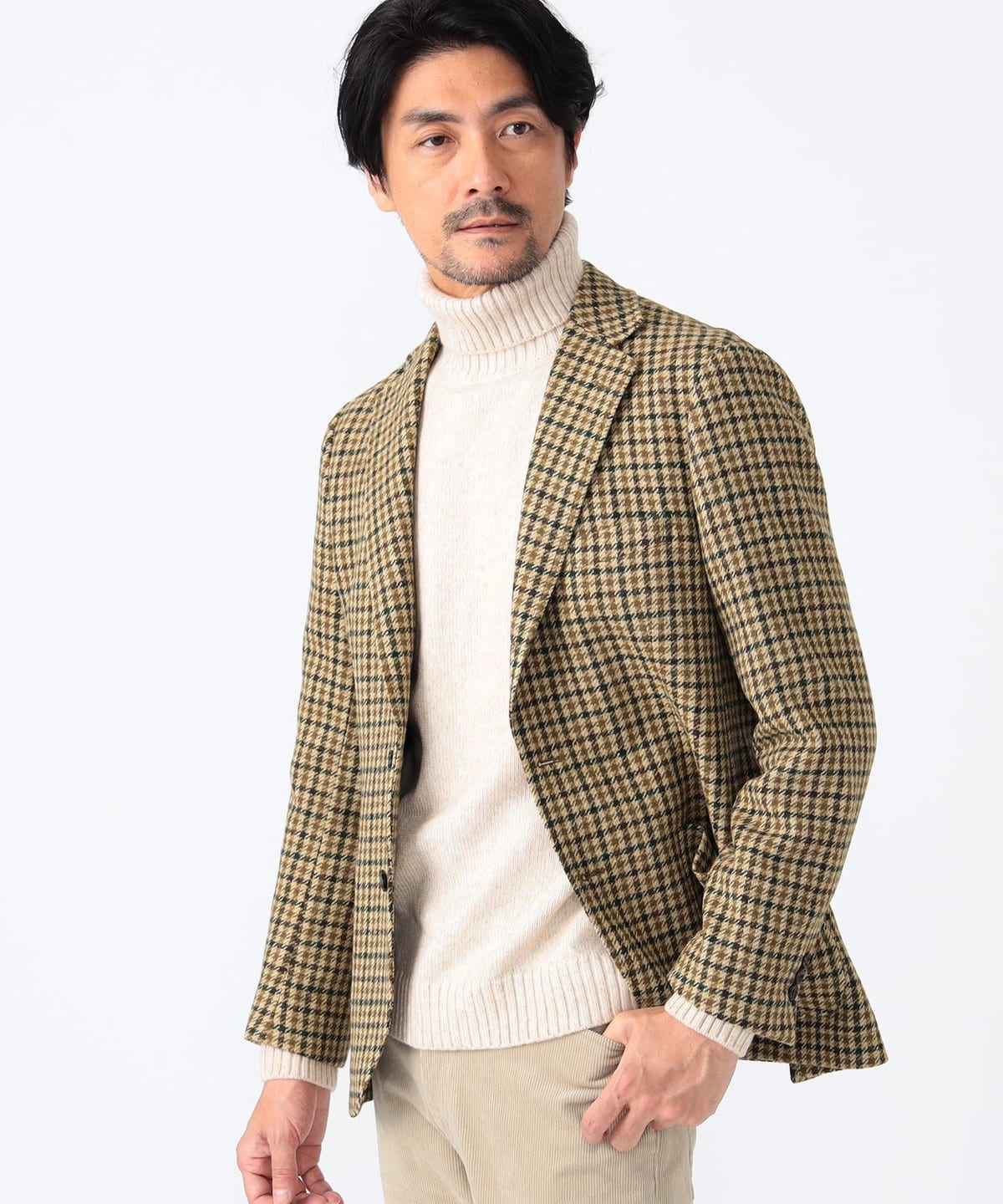 Beams Moon社製 GUNCLUB CHECK ツイード ジャケット 48-