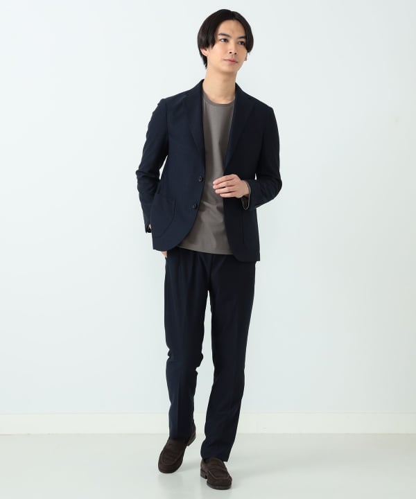 BEAMS HEART（ビームス ハート）メランジニット 3ボタン ジャケット 