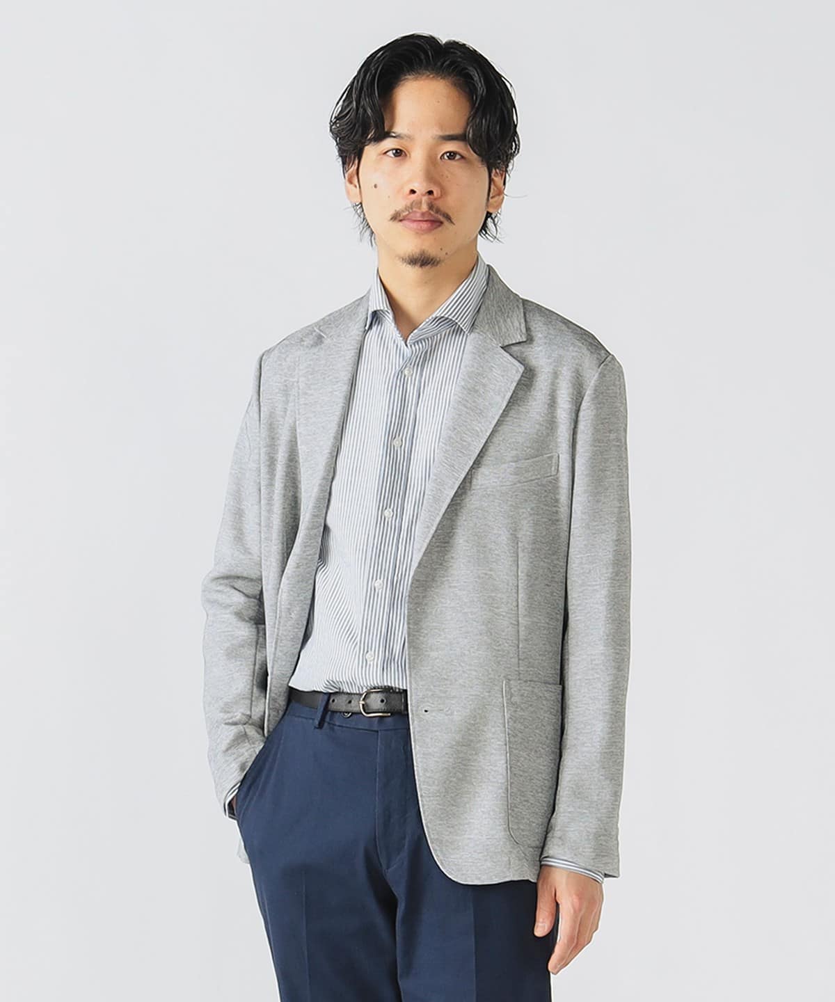 【ウォッシャブル・軽量】テックカラミ 2ボタン ジャケット 25SS(S XL) ジャケット MEN GREY XL 【ウォッシャブル・軽量】テックカラミ 2ボタン ジャケット 25SS(S XL) ジャケット MEN GREY XL