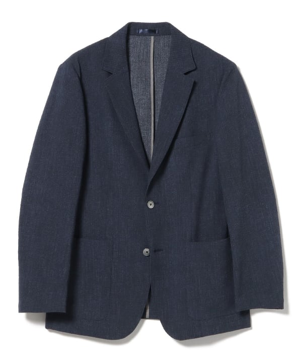 BEAMS デニムプリント シアサッカー 2ボタン ジャケット パンツ　セット BEAMS HEART（ビームス ハート）デニムプリント シアサッカー