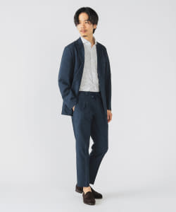 【セットアップ対応】デニムプリント シアサッカー 2ボタン ジャケット 25SS（S～XL・イージーケア）
