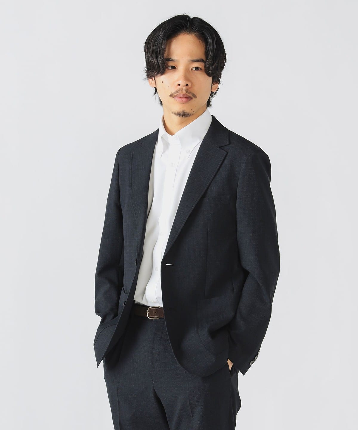 【セットアップ対応】チェックサッカー 2ボタン ジャケット(S XL) ジャケット MEN NAVY L 【セットアップ対応】チェックサッカー 2ボタン ジャケット(S XL) ジャケット MEN NAVY L