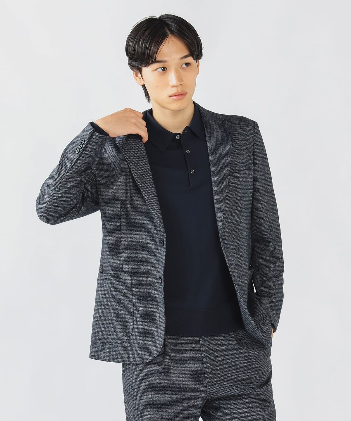 【+15%ポイントUP】千鳥柄 ジャージ ジャケット 25FW(S XL・セットアップ対応) ジャケット MEN BLUE M 【+15%ポイントUP】千鳥柄 ジャージ ジャケット 25FW(S XL・セットアップ対応) ジャケット MEN BLUE M
