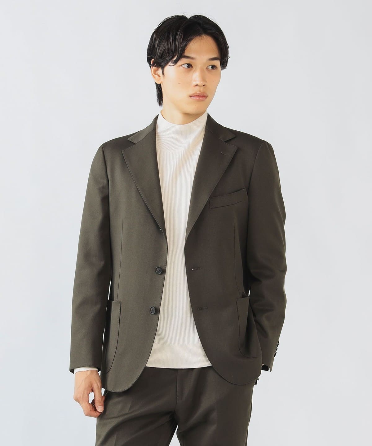 ビームスハート　セットアップ　BEAMS HEART ジャケット　スーツ BEAMS HEART（ビームス ハート）ウール混チノ 3ボタン