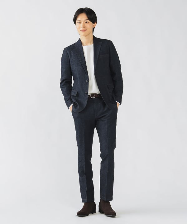 BEAMS HEART セットアップ デニム 未使用 BEAMS HEART（ビームス ハート）ヴィンテージデニム調 2ボタン