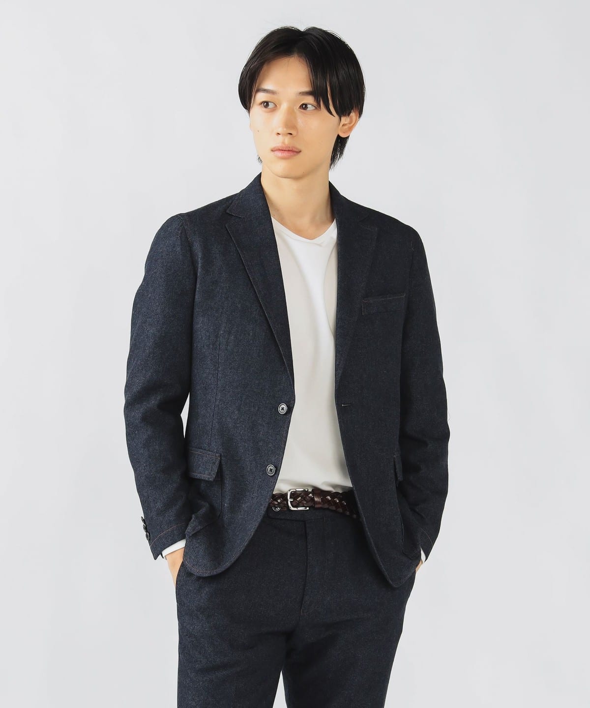 【+15%ポイントUP】ヴィンテージデニム調 2ボタンジャケット ジャケット MEN INDIGO M 【+15%ポイントUP】ヴィンテージデニム調 2ボタンジャケット ジャケット MEN INDIGO M
